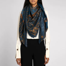 Load image into Gallery viewer, Ode to Anubis Wool Silk Scarf