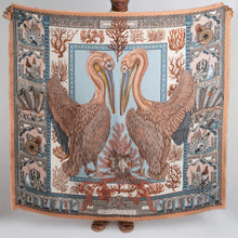 Load image into Gallery viewer, The Pelicans and the Sea Silk Twill Scarf