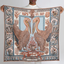 Load image into Gallery viewer, The Pelicans and the Sea Silk Twill Scarf