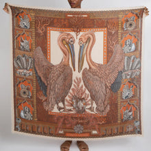 Load image into Gallery viewer, The Pelicans and the Sea Wool Silk Scarf