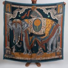 Load image into Gallery viewer, The Rabbits and the Elephants Silk Twill Scarf