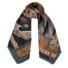 Load image into Gallery viewer, The Rabbits and the Elephants Silk Twill Scarf