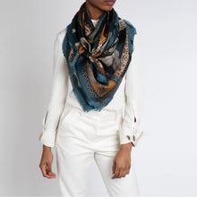Load image into Gallery viewer, The Rabbits and the Elephants Silk Twill Scarf