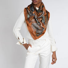 Load image into Gallery viewer, The Rabbits and the Elephants Silk Twill Scarf