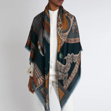 Load image into Gallery viewer, The Rabbits and the Elephant Cashmere Scarf