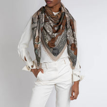 Load image into Gallery viewer, Tiger Trap Wool Silk Scarf