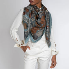 Load image into Gallery viewer, Tiger Trap Wool Silk Scarf