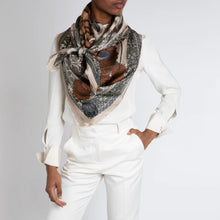Load image into Gallery viewer, Tiger Trap Silk Twill Scarf