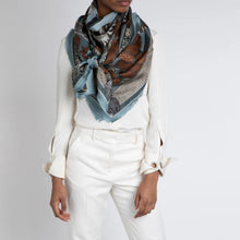 Load image into Gallery viewer, Tiger Trap Silk Twill Scarf
