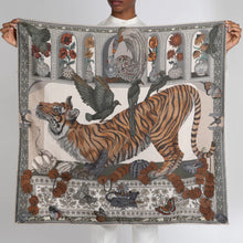 Load image into Gallery viewer, Tiger Trap Silk Twill Scarf