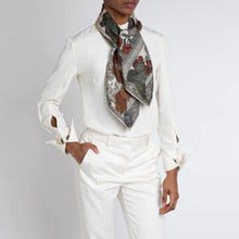 Load image into Gallery viewer, Tiger Trap Silk Twill Scarf
