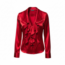 Load image into Gallery viewer, Silk Ruffle blouse
