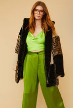 Load image into Gallery viewer, Shearling and Leopard Print Check Coat
