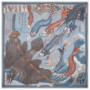 Koinobori Karasu Cashmere Shawl