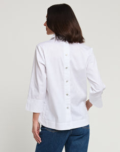 Aileen 3/4 Sleeve Deco Jacquard Shirt