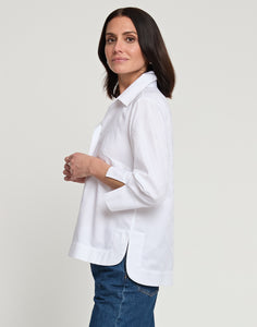 Aileen 3/4 Sleeve Deco Jacquard Shirt