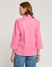 Load image into Gallery viewer, Aileen 3/4 Sleeve Button Back Stretch Polished Cotton Shirt
