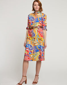 Tamron Long Sleeve Botanical Print Dress