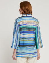 Load image into Gallery viewer, Vicky 3/4 Sleeve Tencel Textured Stripe Top
