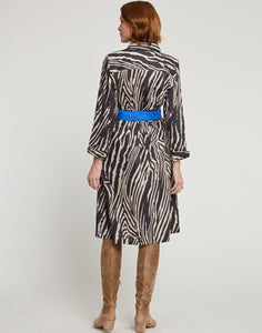 Tamron Long Sleeve Zebra Print Dress