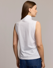 Load image into Gallery viewer, Carolina Sleeveless Mock Neck Double Knit Panel Shirt
