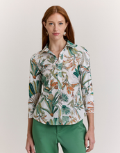 Load image into Gallery viewer, Lizette 3/4 Sleeve Amazonian Print Shirt
