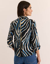 Load image into Gallery viewer, Xena 3/4 Sleeve Abstract Zebra Print Shirt
