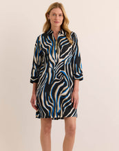 Load image into Gallery viewer, Alessa 3/4 Sleeve Abstract Zebra Print Dress

