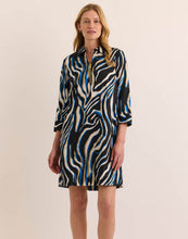 Load image into Gallery viewer, Alessa 3/4 Sleeve Abstract Zebra Print Dress
