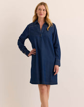 Load image into Gallery viewer, Monica Long Sleeve Dark Wash Denim Dress
