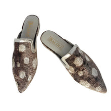 Load image into Gallery viewer, Amelia Brown &amp; Cream Polka Dot Slide
