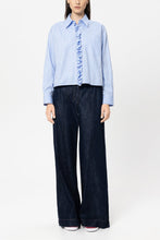 Load image into Gallery viewer, Striped Blouse with Ruffle
