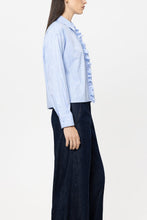 Load image into Gallery viewer, Striped Blouse with Ruffle
