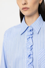 Load image into Gallery viewer, Striped Blouse with Ruffle
