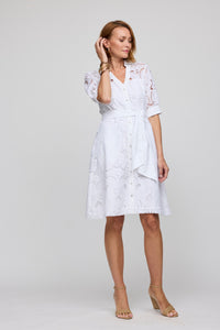 Luca Elbow Sleeve Embroidery Dress