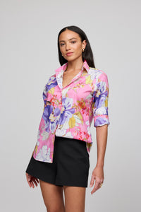 Margot Long Sleeve Watercolor Print Shirt