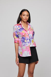 Margot Long Sleeve Watercolor Print Shirt