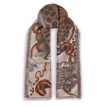 Load image into Gallery viewer, The Medici Cheetah Silk Twill Rectangular Scarf
