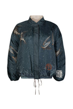 Load image into Gallery viewer, The Lunar Leopard Silk Reversible Bomber Jacket
