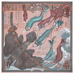 Koinobori Karasu Cashmere Shawl