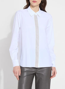 Connie Micro-Beaded Cutton Down Shirt