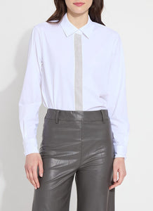 Connie Micro-Beaded Cutton Down Shirt