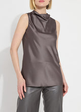 Load image into Gallery viewer, Justine Draped Mock Neck Shell
