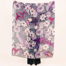 Load image into Gallery viewer, Summer Birds Cashmere Scarf
