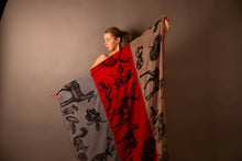 Load image into Gallery viewer, Woodland 3 Color Felted Cashmere Scarf
