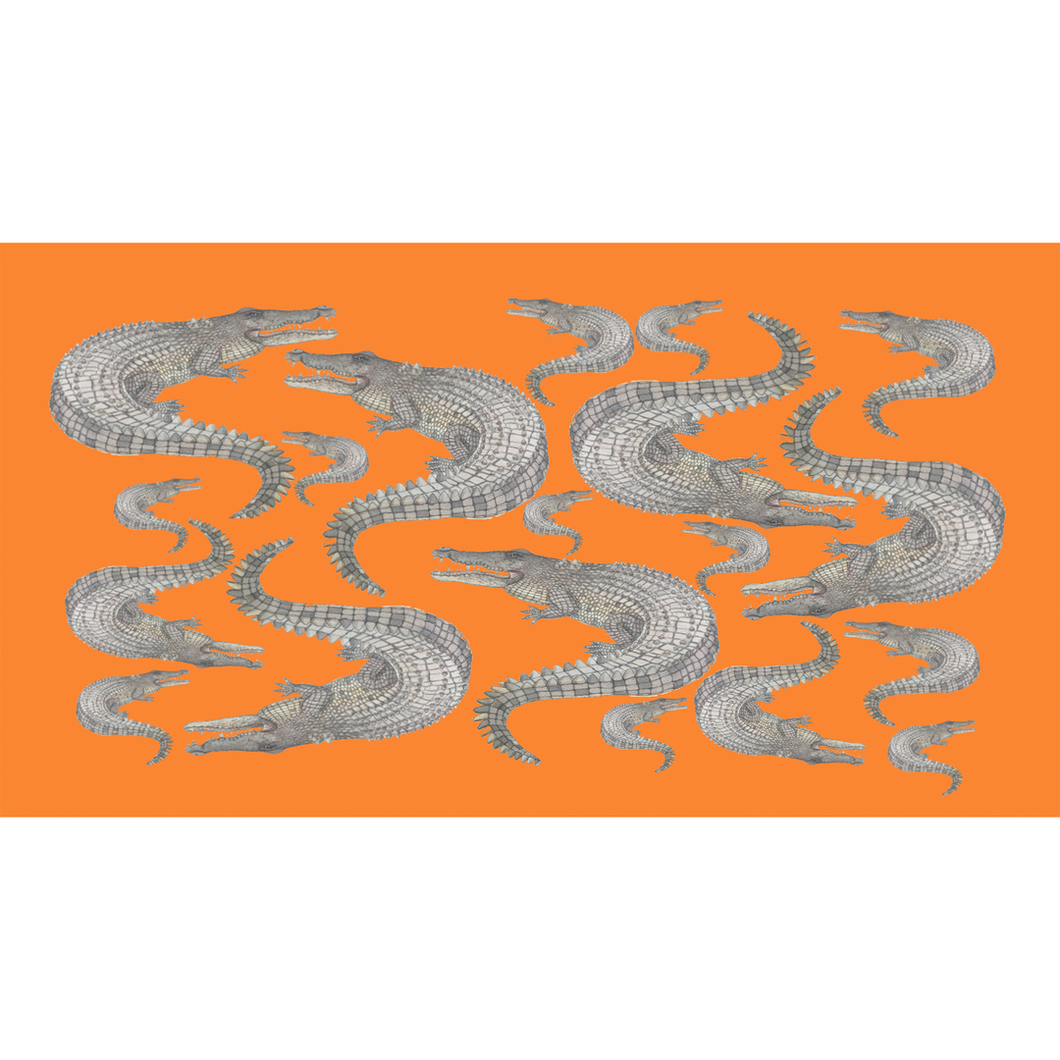 Crocodile Cashmere Scarf - New Color TANGO