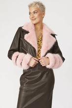 Load image into Gallery viewer, Biker Jacket with Fur Trim
