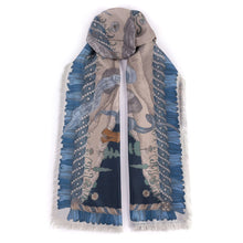 Load image into Gallery viewer, The Celestial Steed Silk Twill Rectangular Scarf
