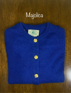 Ladies Brass Button Cardigan in COLORS