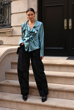 Load image into Gallery viewer, Silk Ruffle blouse
